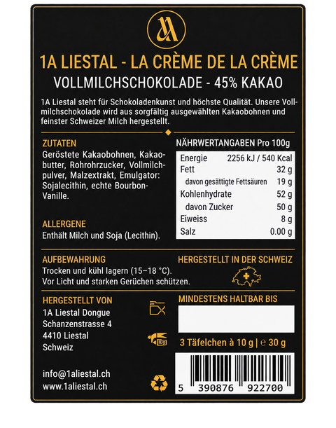 Vollmilchschokolade - 45% Kakao